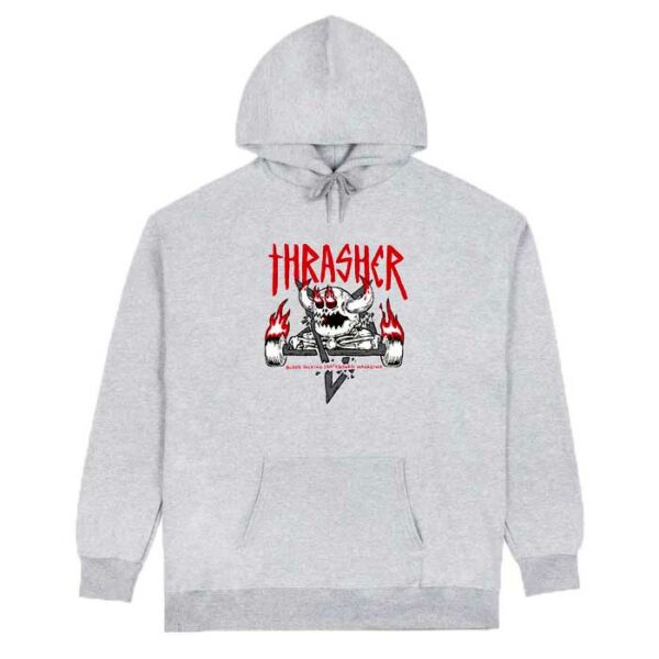 Sudadera THRASHER X TOY MACHINE Monster-Gram Grey