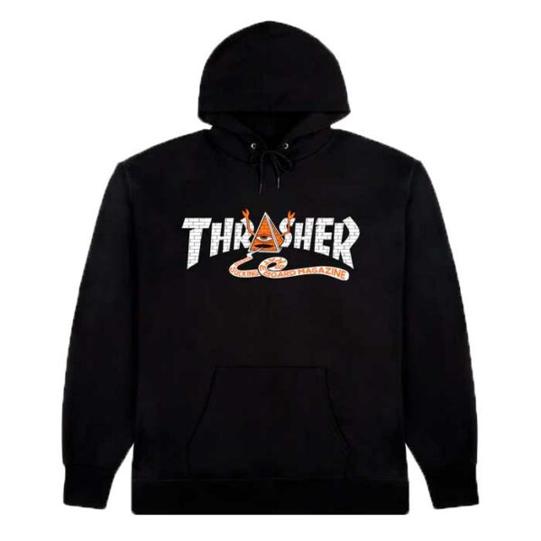 Sudadera THRASHER X TOY MACHINE Pyramid Black