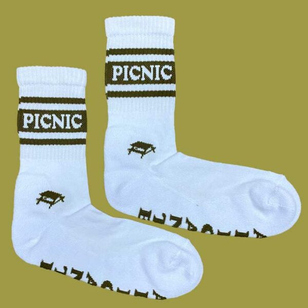 Calcetines PICNIC White/Olive Green