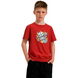 Camiseta SANTA CRUZ Flaming Dice Dark Rust Junior