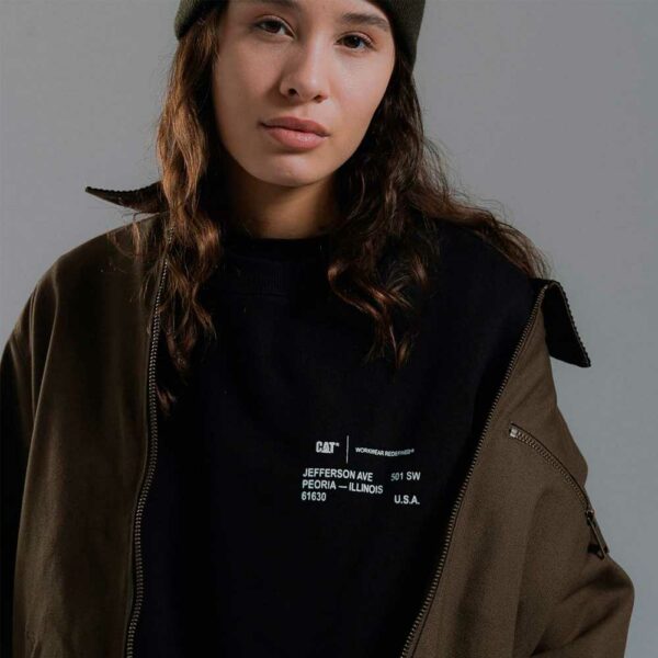 Sudadera CATERPILLAR Illinois Crewneck Black - Imagen 3
