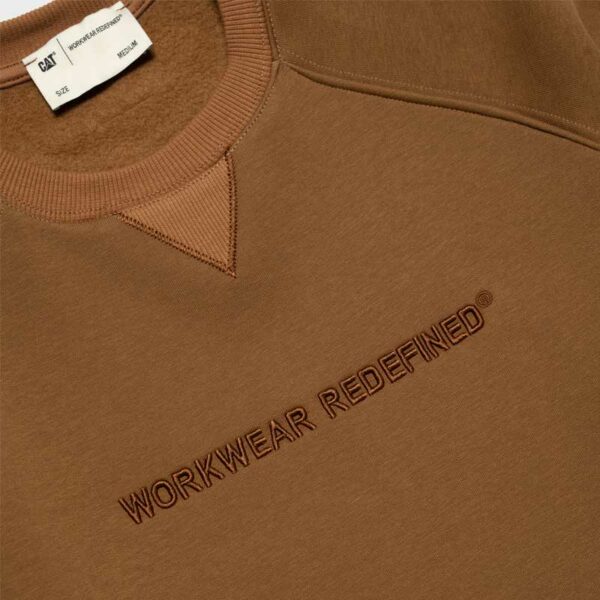 Sudadera CATERPILLAR Embroidery Work Crewneck Brown - Imagen 3