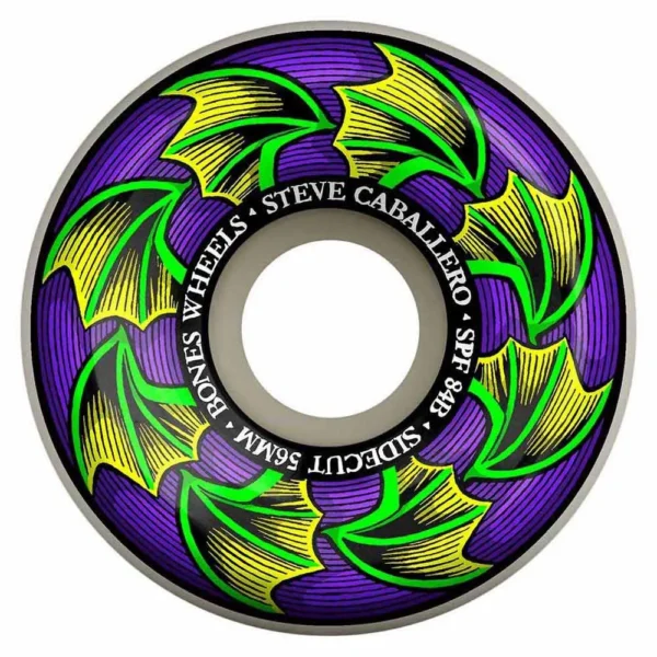 Ruedas BONES SPF Caballero Bat Wings Sidecuts 84B/56mm - Imagen 2