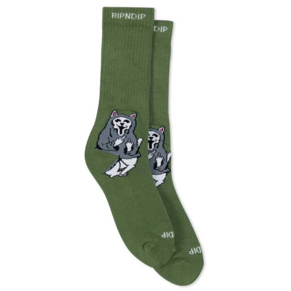 Calcetines RIPNDIP Trick Or Treat Green - Imagen 2
