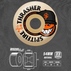 Ruedas SPITFIRE X THRASHER City F4 Radial Full 99A/54mm